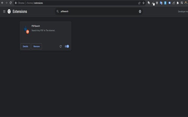 PDFSearch  from Chrome web store to be run with OffiDocs Chromium online