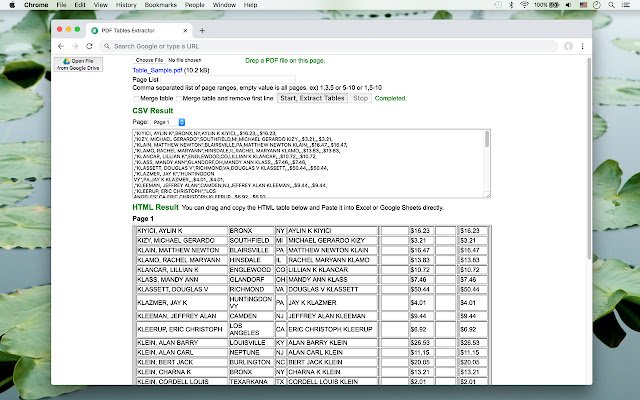 PDF Tables Extractor از فروشگاه وب کروم برای اجرا با OffiDocs Chromium به صورت آنلاین