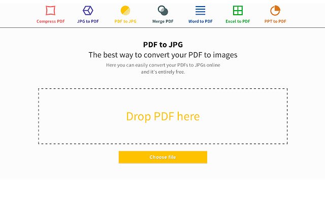 Konwerter plików PDF na obrazy Smallpdf.com ze sklepu internetowego Chrome do uruchomienia z OffiDocs Chromium online