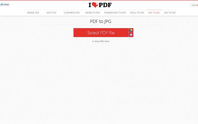 PDF മുതൽ JPG വരെ | ക്രോം വെബ് സ്റ്റോറിൽ നിന്നുള്ള ilovepdf.com, OffiDocs Chromium ഓൺലൈനിൽ പ്രവർത്തിക്കും
