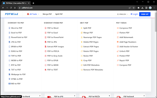 PDFWind  from Chrome web store to be run with OffiDocs Chromium online
