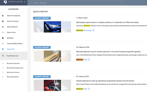 Pearlfinders Search  from Chrome web store to be run with OffiDocs Chromium online