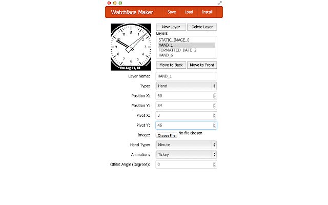 Pebble Watchface Creator  from Chrome web store to be run with OffiDocs Chromium online