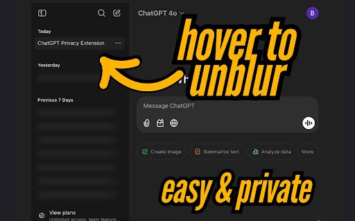 Peekaboo: ChatGPT Privacy Enhancer  from Chrome web store to be run with OffiDocs Chromium online