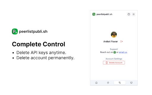 Peerlist Publish: Post across DEV.to, Hashnode, Medium  more  from Chrome web store to be run with OffiDocs Chromium online