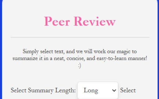 PeerReview  from Chrome web store to be run with OffiDocs Chromium online