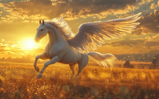 pegasus dreamscape in yellow tones  from Chrome web store to be run with OffiDocs Chromium online