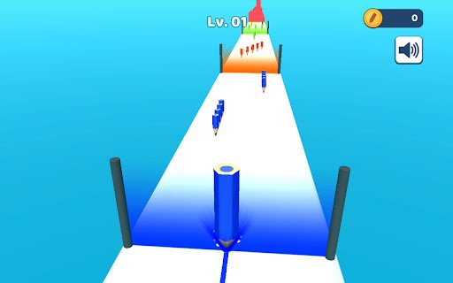Pencil Rush 3D Game  from Chrome web store to be run with OffiDocs Chromium online
