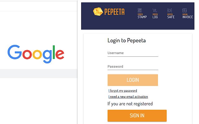 Chrome Web ストアの PEPEETA を OffiDocs Chromium オンラインで実行する