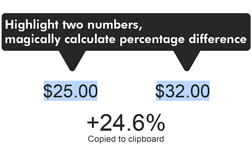 Percentage Change Calculator  from Chrome web store to be run with OffiDocs Chromium online