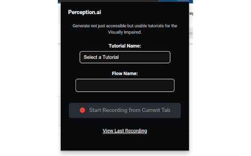 Perception.ai Tutorial Recorder  from Chrome web store to be run with OffiDocs Chromium online