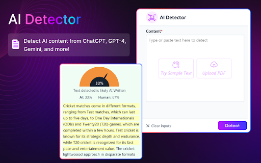 PerfectEssayWriter: Essay Writer  AI Content Detector  from Chrome web store to be run with OffiDocs Chromium online