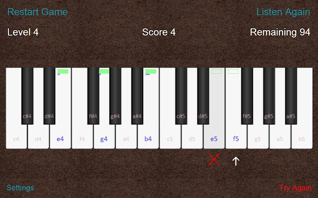 Perfect Pitch Game  from Chrome web store to be run with OffiDocs Chromium online