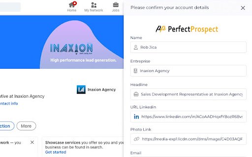 PerfectProspect Helper  from Chrome web store to be run with OffiDocs Chromium online