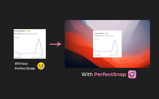PerfectSnap Transform Your Screenshot into a Masterpiece  from Chrome web store to be run with OffiDocs Chromium online