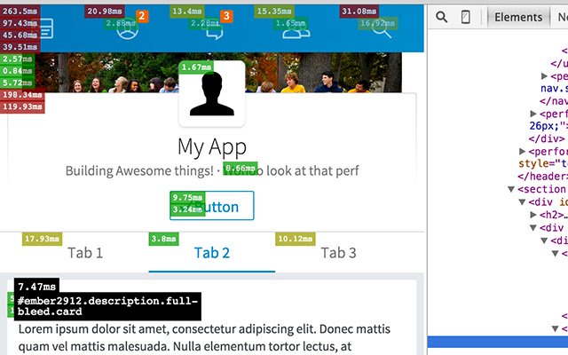 Perforator Ember Performance Extension  from Chrome web store to be run with OffiDocs Chromium online
