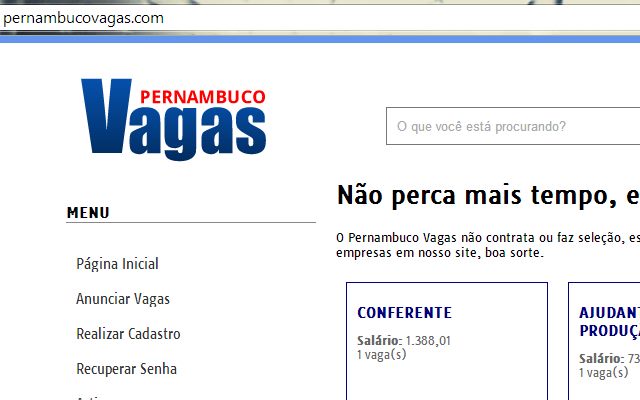 Pernambuco Vagas từ cửa hàng Chrome trực tuyến sẽ được chạy với OffiDocs Chromium trực tuyến