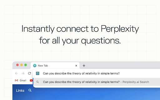 Perplexity AI Search  from Chrome web store to be run with OffiDocs Chromium online