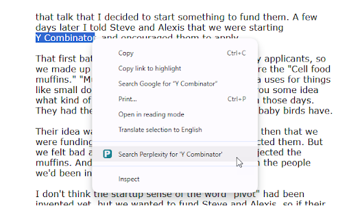 Perplexity Search  from Chrome web store to be run with OffiDocs Chromium online