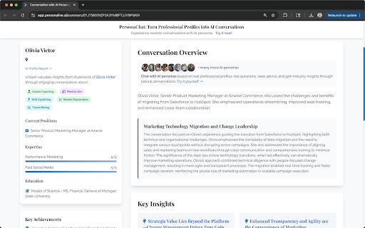 PersonaChat: AI Profile and Conversation from Chrome web store to be run with OffiDocs Chromium online PersonaChat: AI Profile and Conversation from Chrome web store to be run with OffiDocs Chromium online