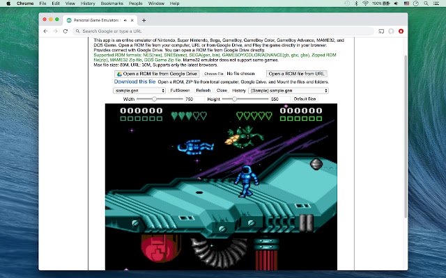 Personal Game Emulators for Browser  from Chrome web store to be run with OffiDocs Chromium online