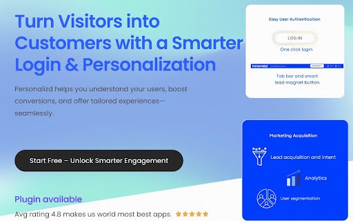 Personalzd  from Chrome web store to be run with OffiDocs Chromium online