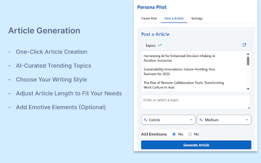 Persona Pilot from Chrome web store to be run with OffiDocs Chromium online Persona Pilot from Chrome web store to be run with OffiDocs Chromium online