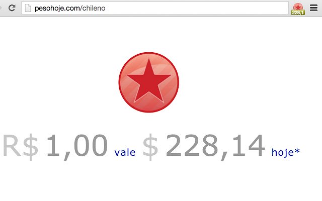 Peso Chileno Hoje จาก Chrome เว็บสโตร์ที่จะรันด้วย OffiDocs Chromium ทางออนไลน์