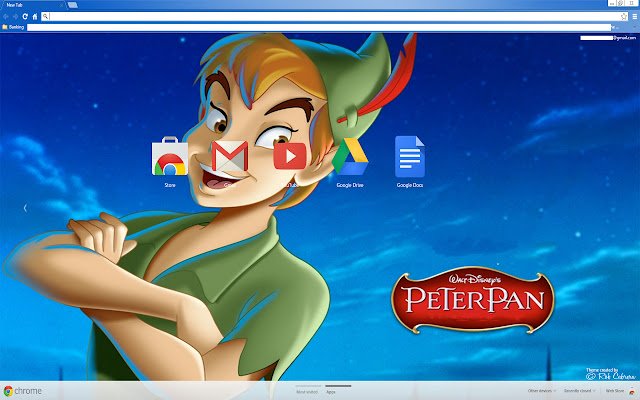 Tema Peter Pan dal negozio web di Chrome da eseguire con OffiDocs Chromium online