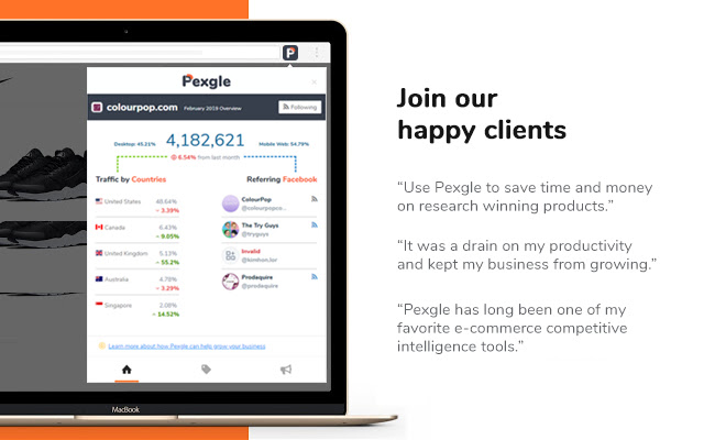 Pexgle Hunt Winning Products Toolkit dal Chrome Web Store da eseguire con OffiDocs Chromium online