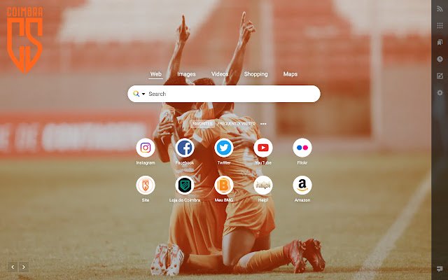 Chrome 网上商店的 Coimbra Sports 主页将与 OffiDocs Chromium 在线一起运行