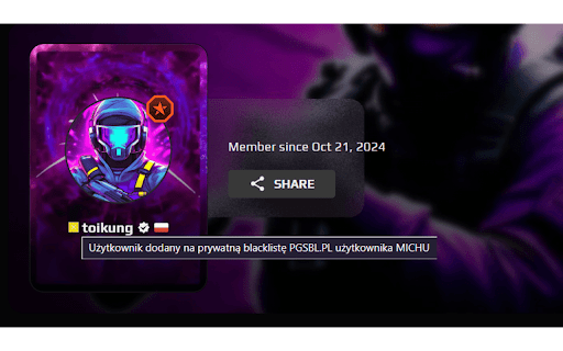 PGS Blacklist by PGSBL.PL  from Chrome web store to be run with OffiDocs Chromium online