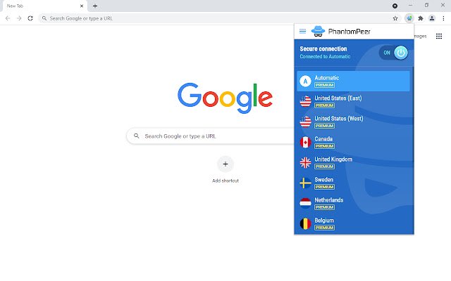 PhantomPeer uit de Chrome-webwinkel voor gebruik met OffiDocs Chromium online