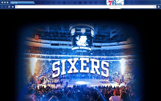Il tema dei Philadelphia 76ers dal web store di Chrome verrà eseguito con OffiDocs Chromium online