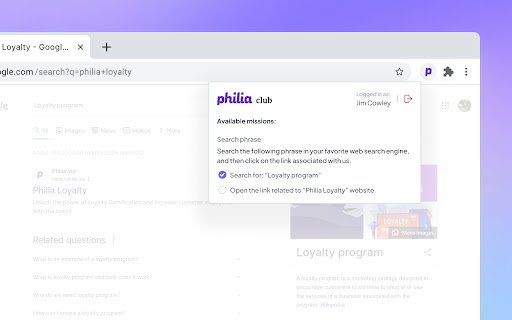 Philia  from Chrome web store to be run with OffiDocs Chromium online