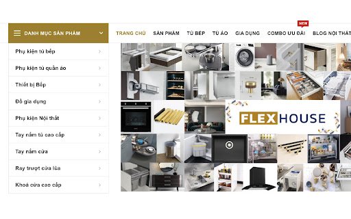 Phụ kiện tủ bếp Flexhouse.vn  from Chrome web store to be run with OffiDocs Chromium online