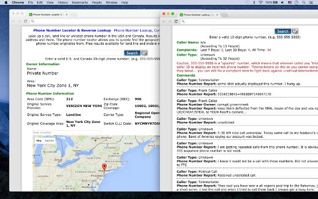 Ricerca inversa per localizzatore di numeri di telefono dal negozio web di Chrome da eseguire con OffiDocs Chromium online