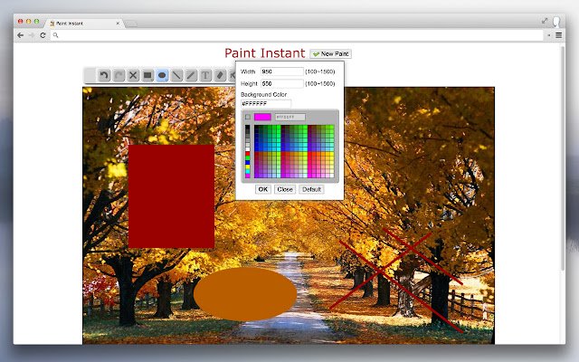 Photo Paint Instant ze sklepu internetowego Chrome do uruchomienia z OffiDocs Chromium online