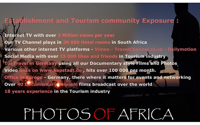 Fotografii din Africa din magazinul web Chrome vor fi rulate online cu OffiDocs Chromium