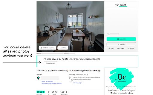 Photo viewer for immobilienscout24  from Chrome web store to be run with OffiDocs Chromium online