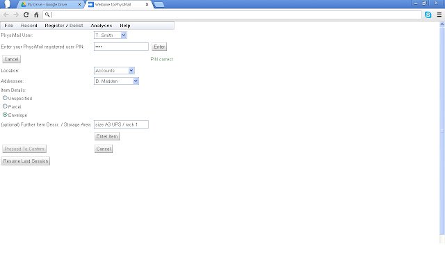 PhysiMail FREE  from Chrome web store to be run with OffiDocs Chromium online