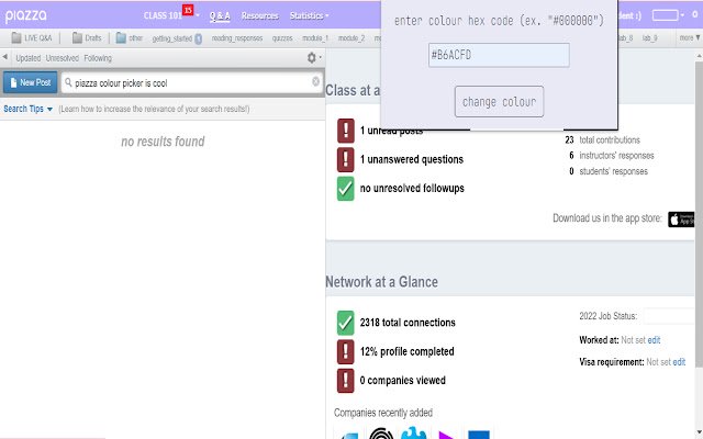 Piazza Topbar Colour Changer  from Chrome web store to be run with OffiDocs Chromium online