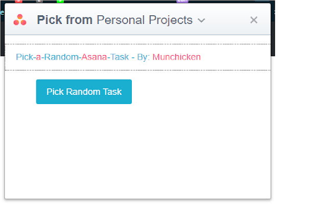 اختر مهمة Asana العشوائية من متجر Chrome الإلكتروني ليتم تشغيلها باستخدام OffiDocs Chromium عبر الإنترنت