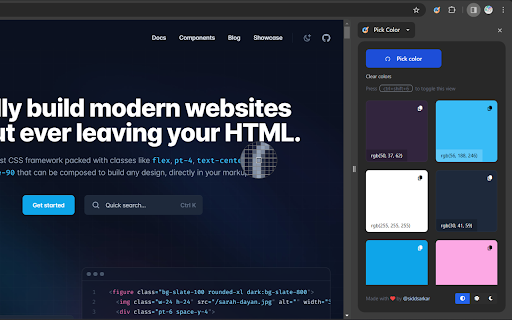 Pick Color  from Chrome web store to be run with OffiDocs Chromium online