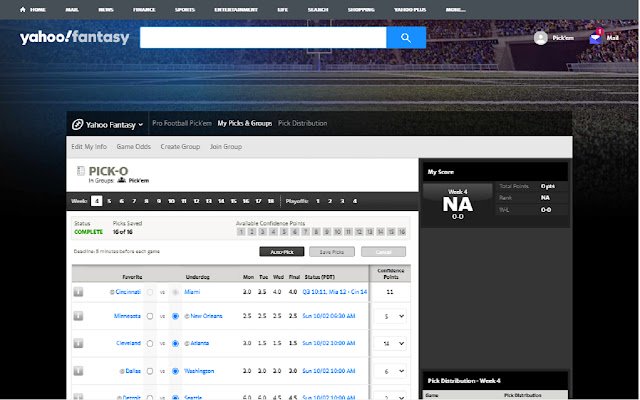 Pick O Yahoo! Fantasy Football Picker  from Chrome web store to be run with OffiDocs Chromium online
