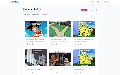 PicToMeme Generator  from Chrome web store to be run with OffiDocs Chromium online