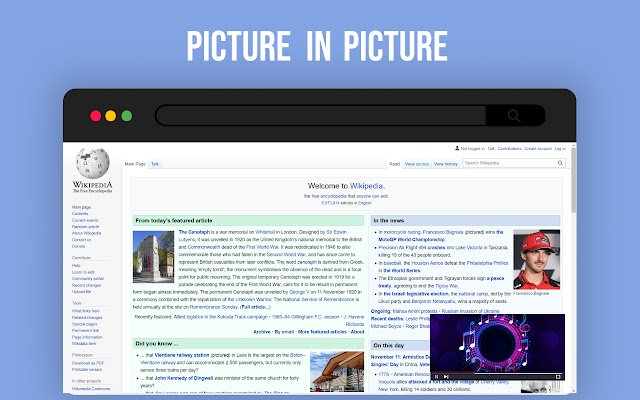 Picture in Picture Extension  from Chrome web store to be run with OffiDocs Chromium online