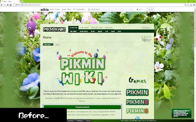 Chrome 网上商店的 Pikmin Wikia Killer 将与 OffiDocs Chromium 在线运行