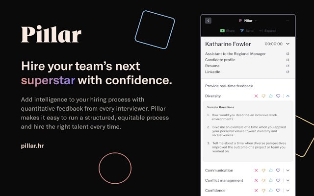 Pillar Interview Assistant  from Chrome web store to be run with OffiDocs Chromium online