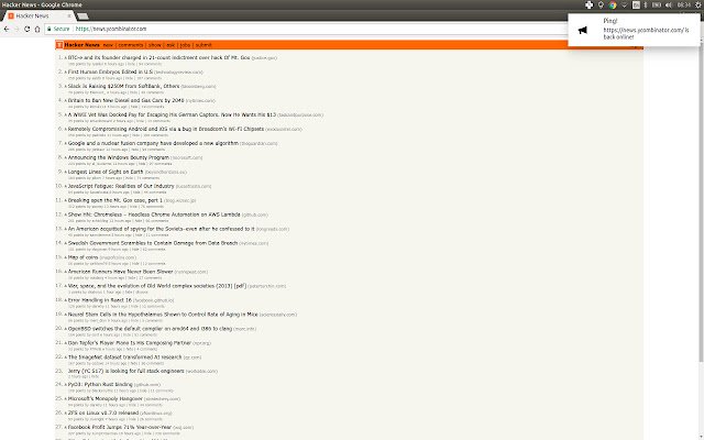 Ping Me  from Chrome web store to be run with OffiDocs Chromium online